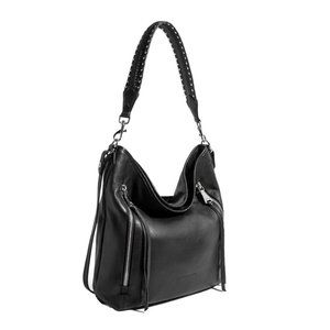 COPY - Aimee Kestenberg "Zip Me Up' Black Leather Hobo Bag